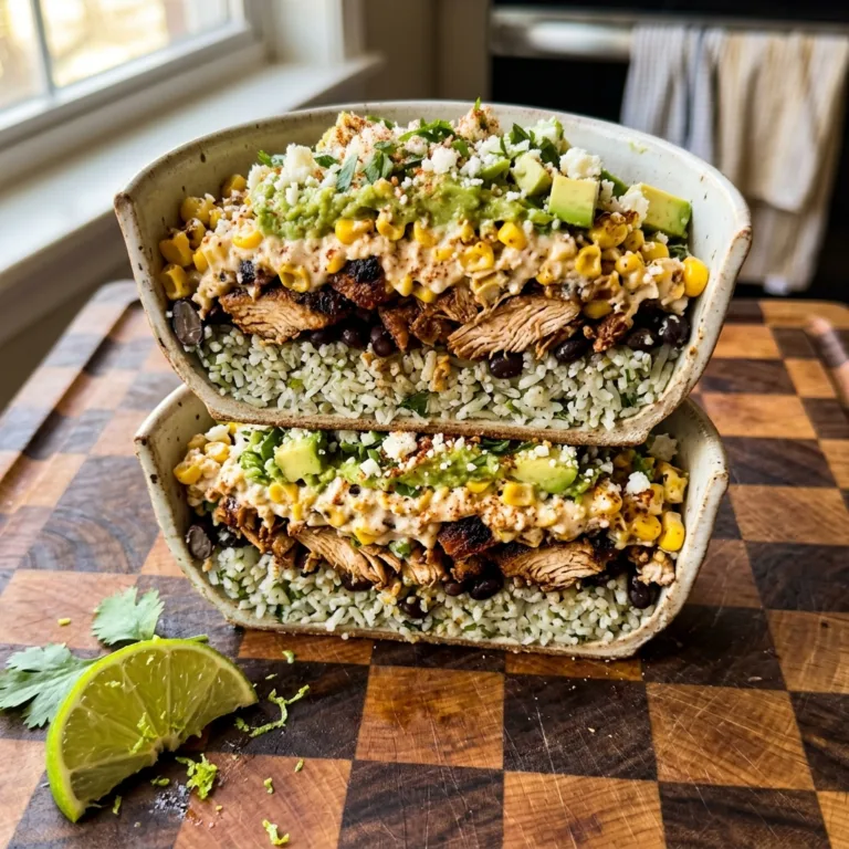 Mexican Street Corn Chicken Bowls: Bold, creamy, flavor-packed meal prep perfection