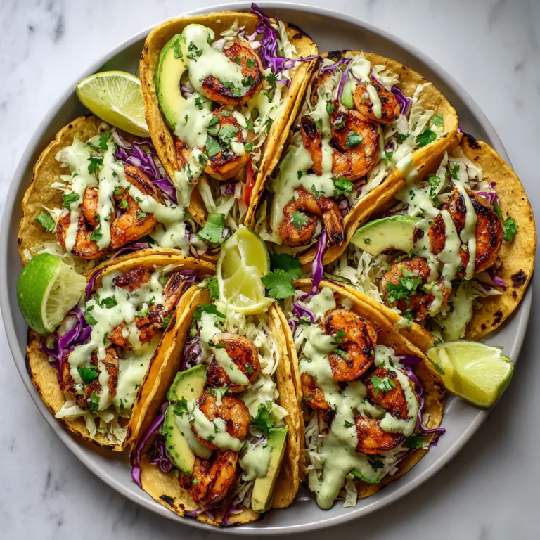 Shrimp Tacos with Spicy Cilantro Lime Sauce: Fresh, Flavor-Packed Tacos for Any Night