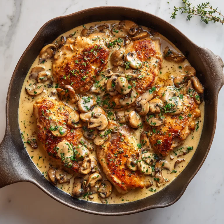 Skillet Chicken and Mushroom Wine Sauce: A Cozy Restaurant-Style Dinner at Home