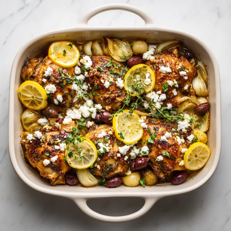 Greek Chicken with Lemon and Feta: Bright, Juicy Mediterranean Comfort Food