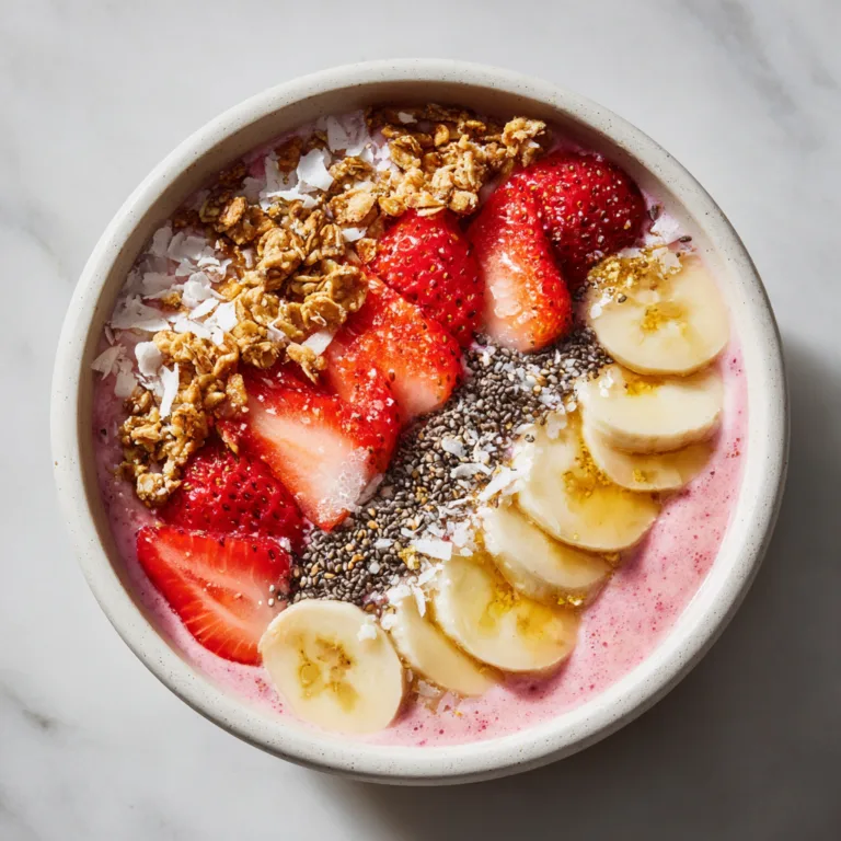 Strawberry Banana Smoothie Bowl: Creamy, Refreshing, and Perfect for Busy Mornings