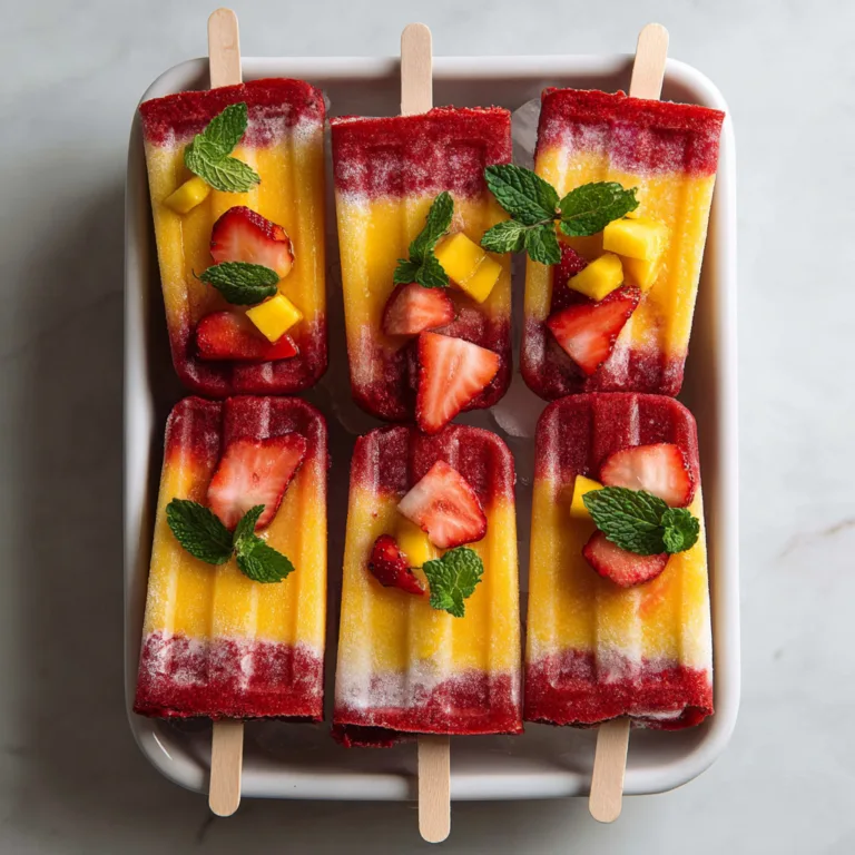 Strawberry Mango Popsicles: Refreshingly Fruity Frozen Treats for Summer Bliss