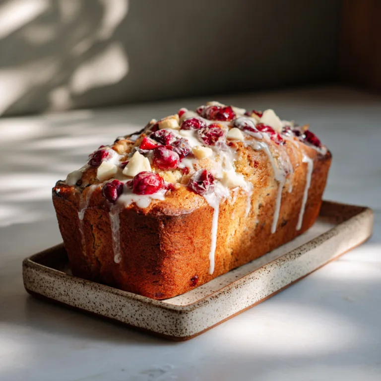 Cranberry Bliss Loaf Cake: A Soft, Sweet & Festive Holiday-Inspired Dessert