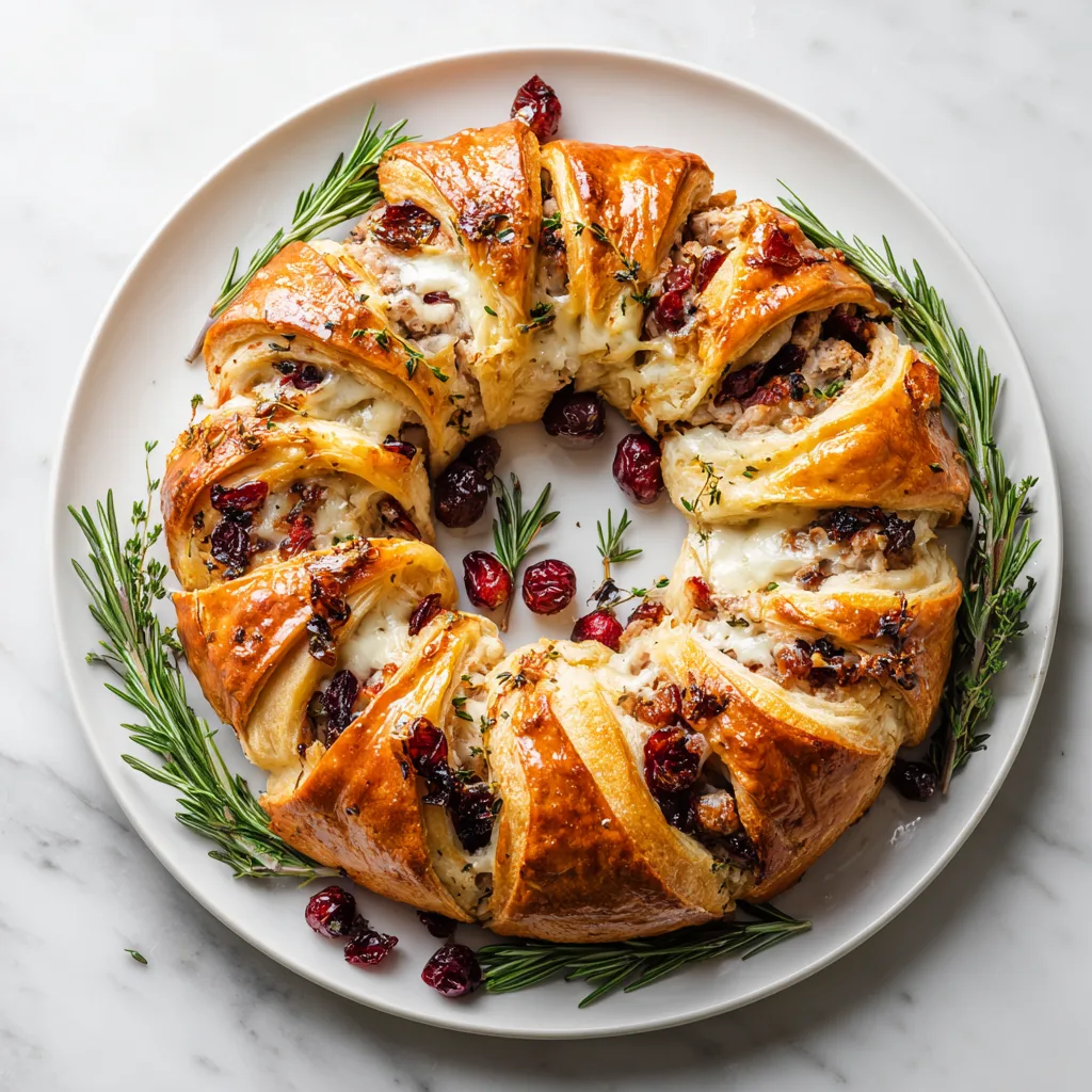 Savory Turkey Cranberry Ring: Flaky, Festive, and Perfect for Holiday Gatherings