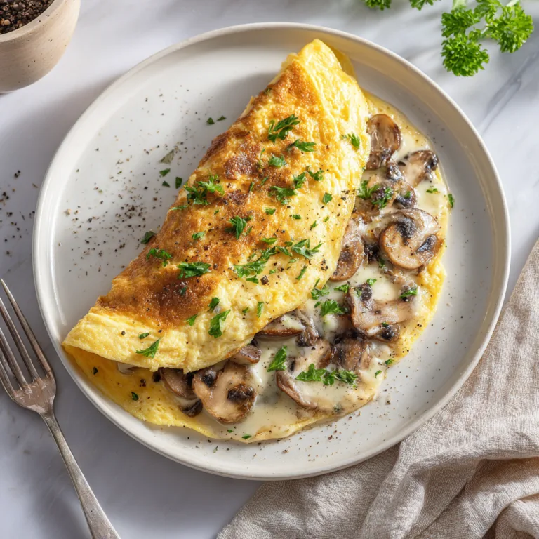 Easy Mushroom Swiss Omelette Recipe: A Cozy and Cheesy Breakfast Favorite
