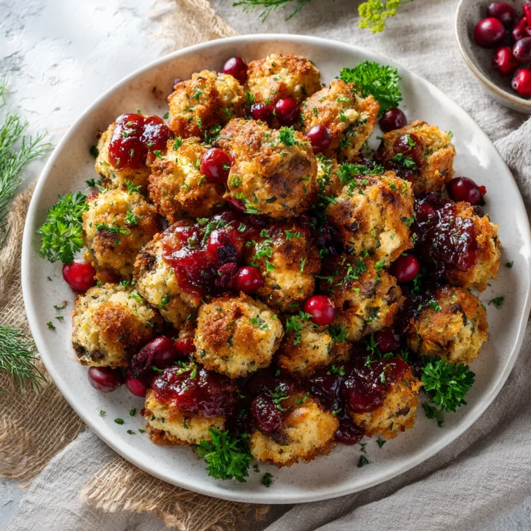 Crispy Leftover Stuffing Balls with Cranberry Glaze: The Ultimate Holiday Leftover Transformation