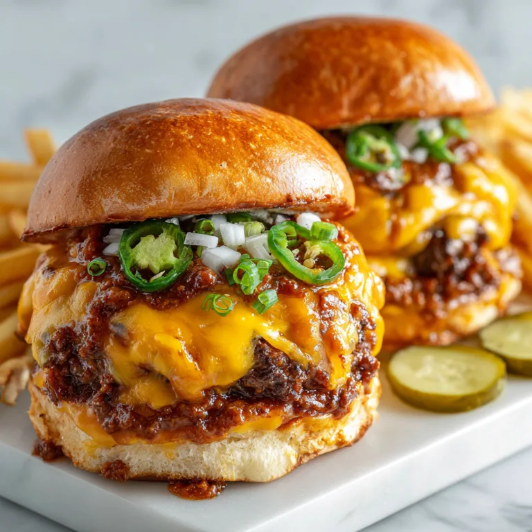 Chili Cheese Smash Burgers with Spicy Beef Chili: The Ultimate Cheesy Burger Night Upgrade