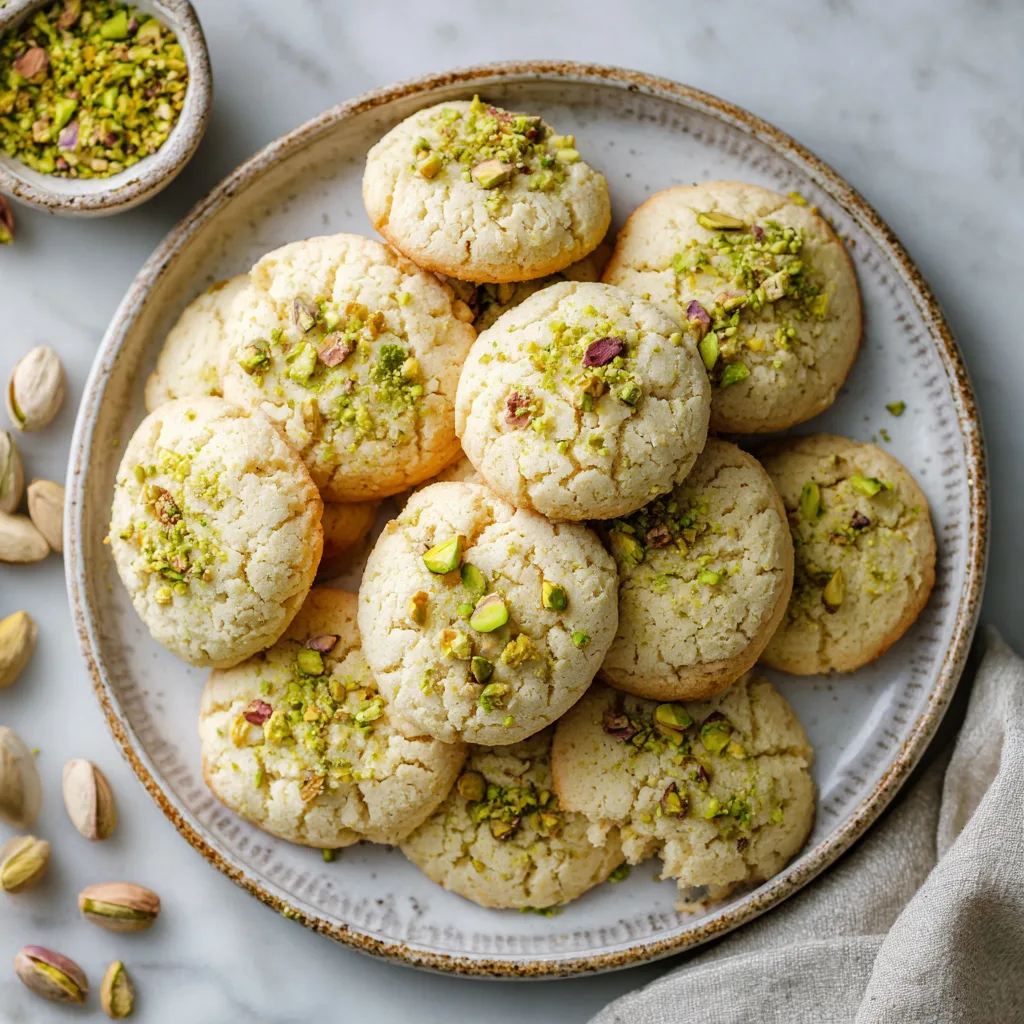 Pistachio Cream Cookies: Buttery Sandwich Cookies Filled with Sweet Pistachio Cream