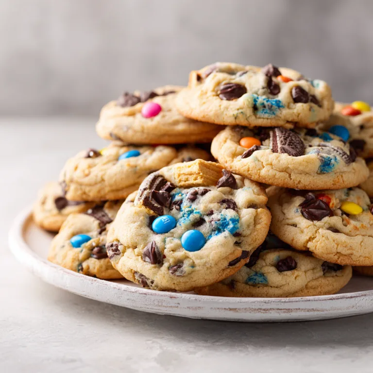 Cookie Monster Cookies: Giant Colorful Bakery-Style Treats Packed with Chocolate