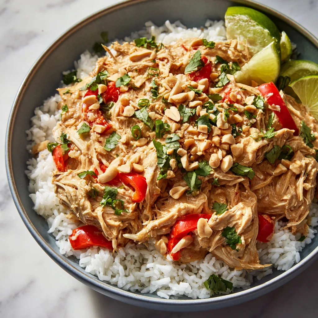 Crockpot Thai Peanut Chicken: Creamy, Flavor-Packed Comfort Food Made Easy
