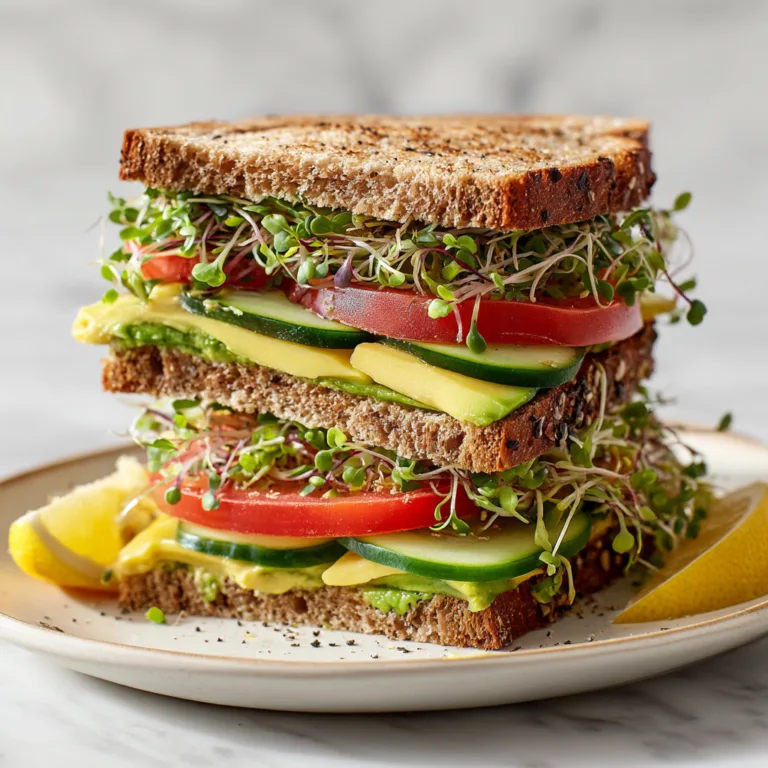 Avocado Sprouts Sandwich: Fresh, Crunchy, and Packed with Flavor