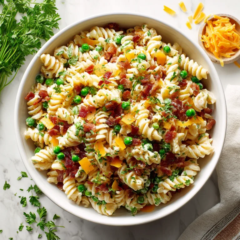 Easy Creamy Pasta Salad with Bacon and Peas: A Crowd-Pleasing Side Dish for Every Occasion