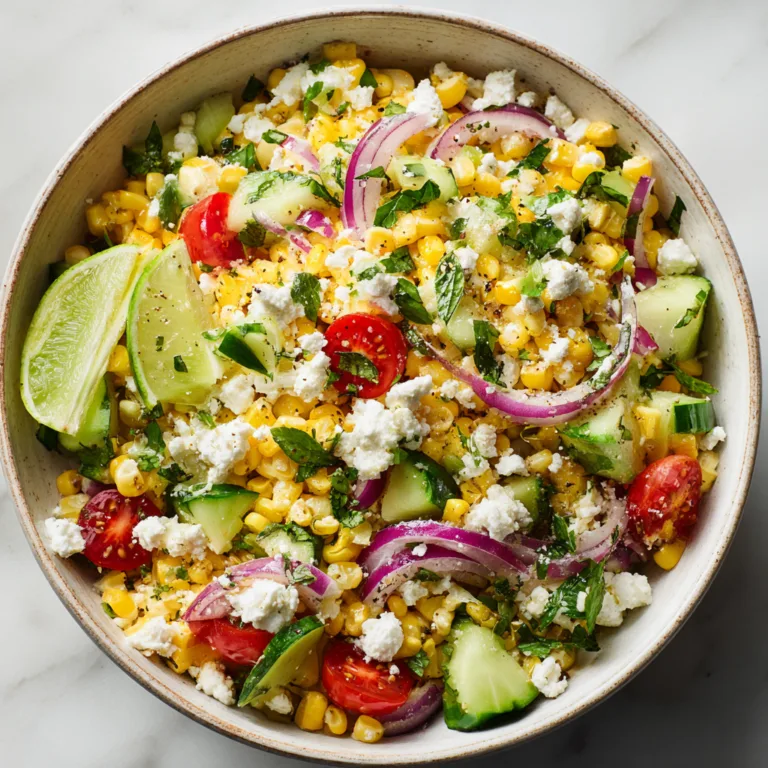 Fresh Summer Corn Salad with Feta and Herbs: Bright, Crisp, and Perfect for Warm Weather Meals