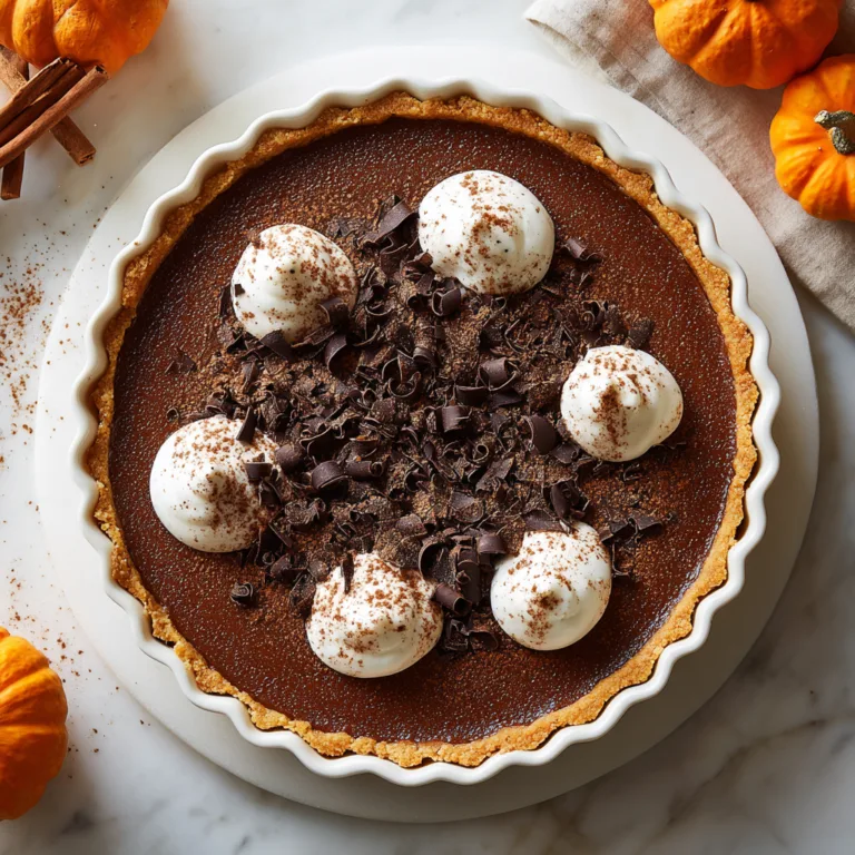 Creamy Dark Chocolate Pumpkin Tart: Silky, Rich, and Perfect for Fall Gatherings