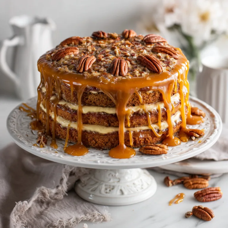 Pecan Pie Cake: A Rich Southern Dessert Packed with Caramelized Pecan Flavor