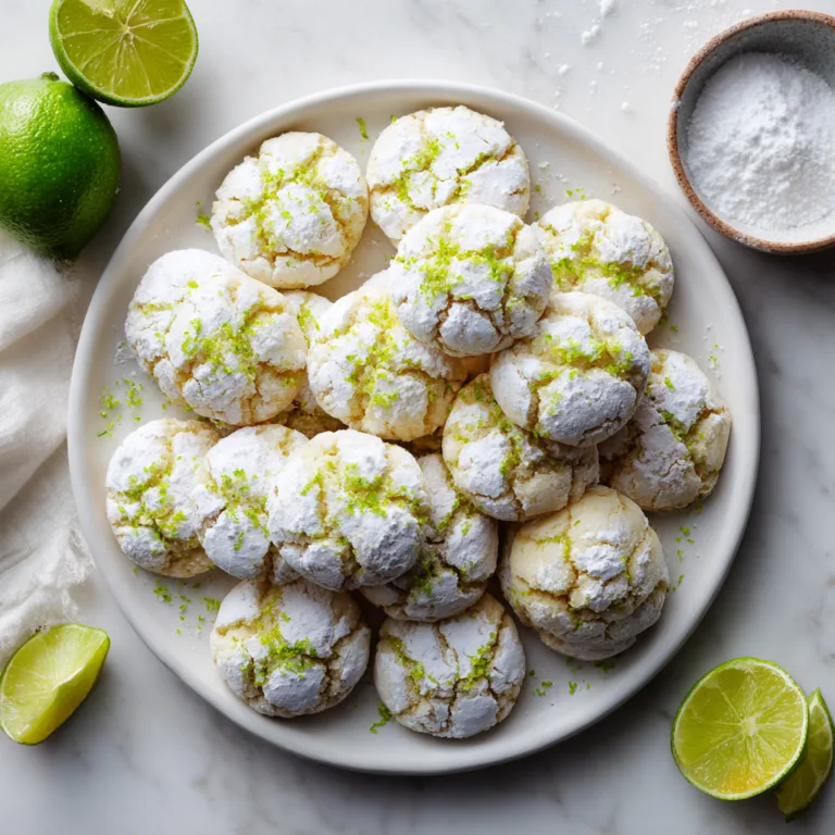 Easy Lime Crinkle Cookies: Bright Citrus Cookies with a Soft Crinkled Finish