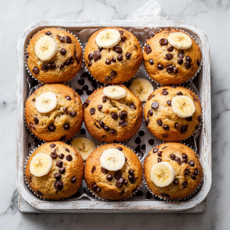 Banana Chocolate Chip Muffins: Soft, Moist, and Loaded with Chocolate Goodness