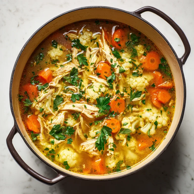 30-Minute Anti-Inflammatory Cauliflower Chicken Soup: Nourishing Comfort in Every Spoonful