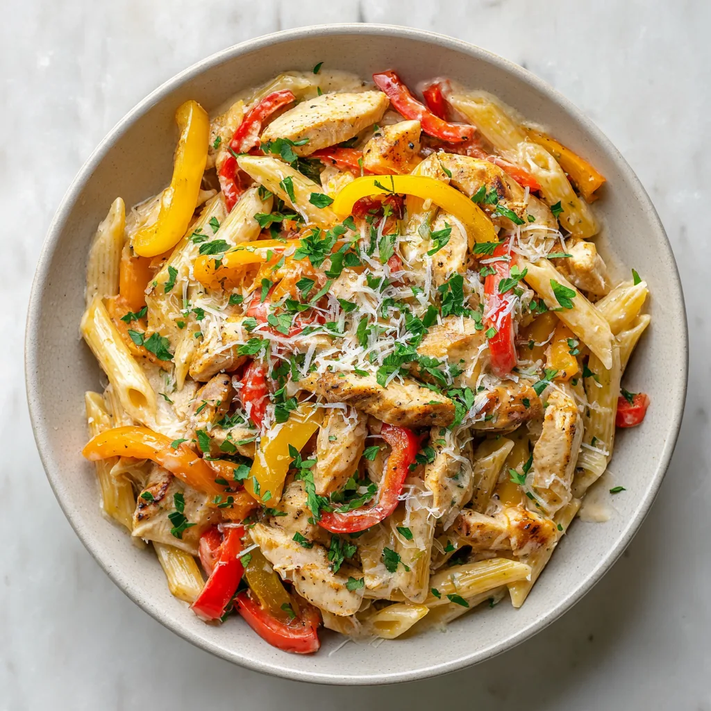 Creamy Chicken Fajita Pasta: Bold Tex-Mex Flavor Meets Comfort Food Perfection