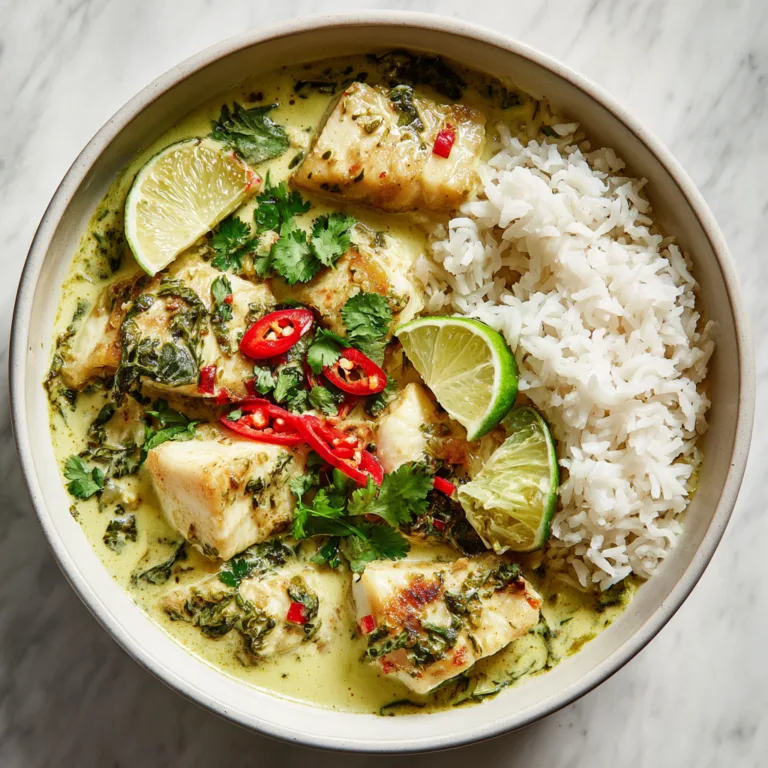 Coconut Lime Fish Curry with Jasmine Rice: Creamy, Bright, and Comforting in Every Bite