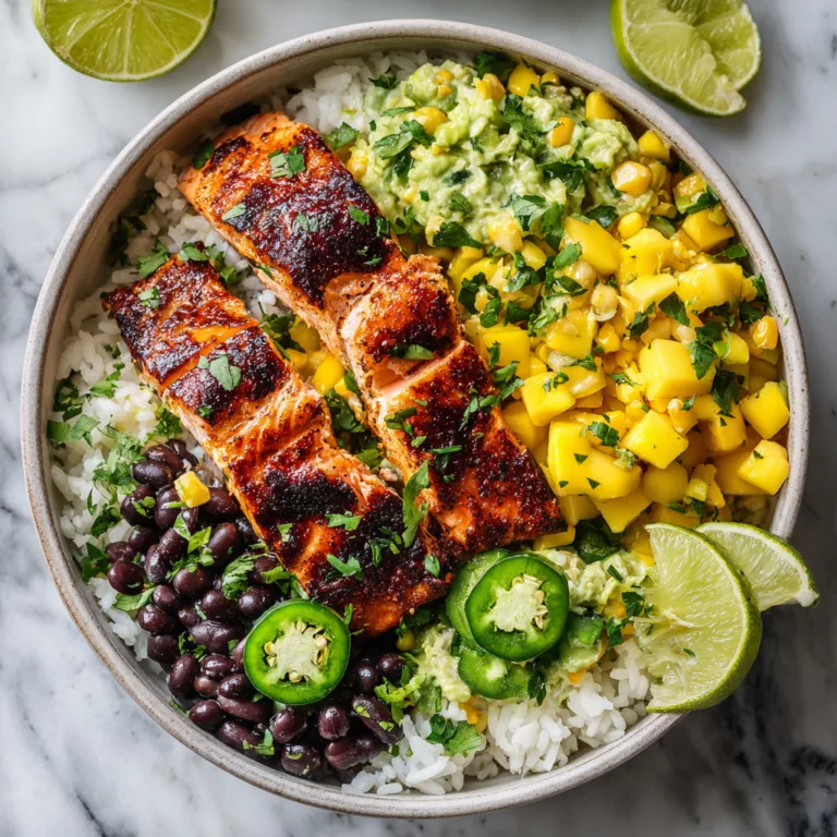 BBQ Salmon Bowls with Mango Avocado Salsa: Sweet, Smoky, and Fresh in Every Bite