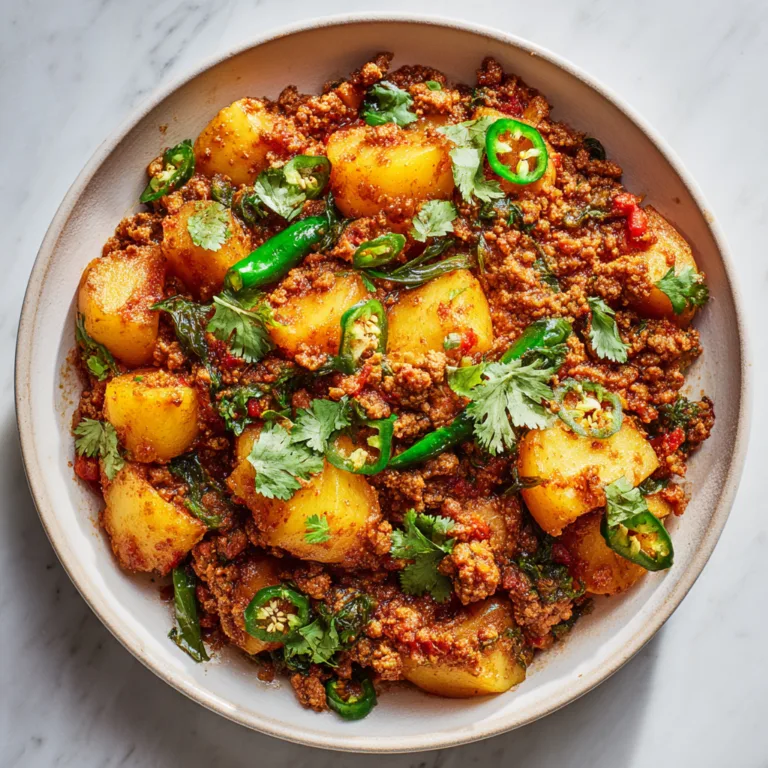 Aloo Keema Ground Meat with Potatoes: Comforting South Asian Flavor in Every Bite