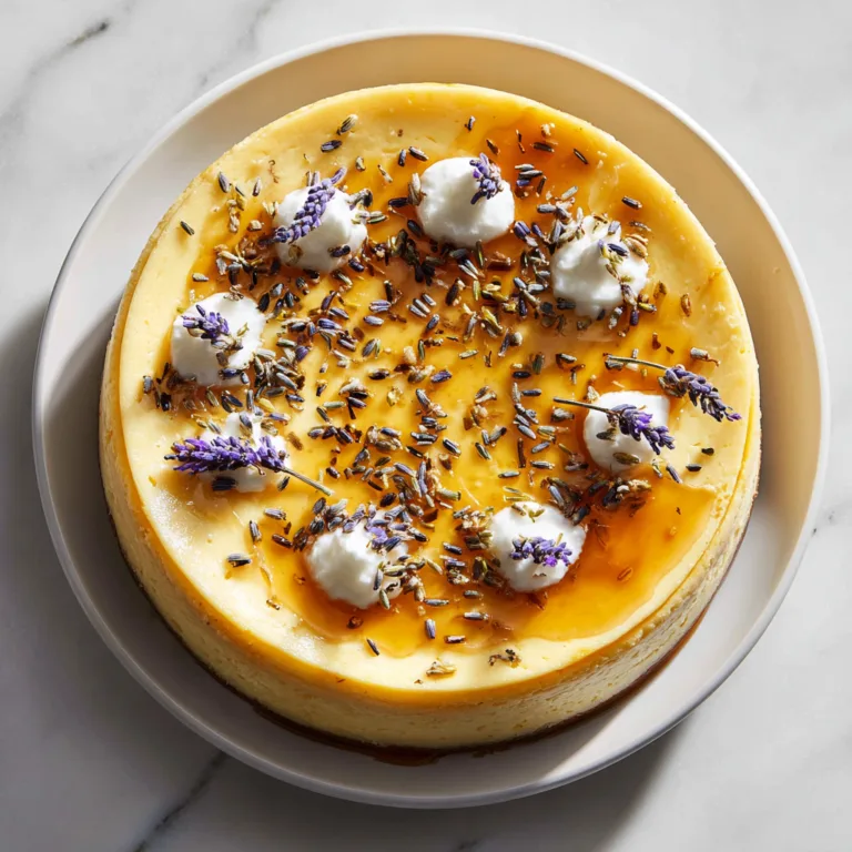 Honey Lavender Cheesecake: A Delicate Floral Dessert with Sweet Honey Flavor