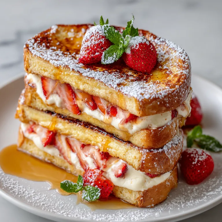 Irresistible Strawberry Cheesecake Stuffed French Toast: Sweet Brunch Perfection in Every Bite