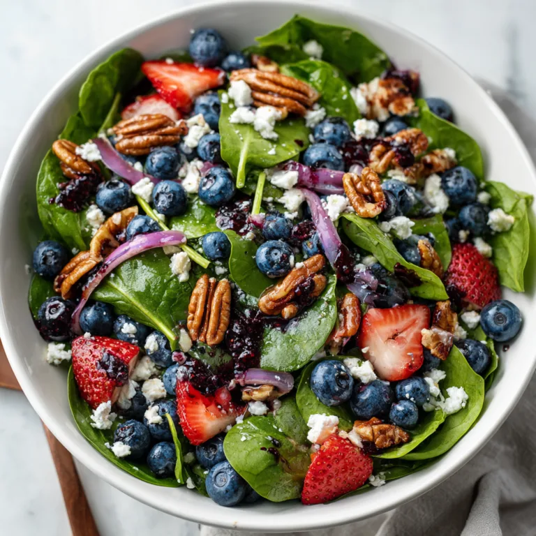 20-Minute Spinach Blueberry Salad: Fresh, Colorful, and Bursting with Flavor