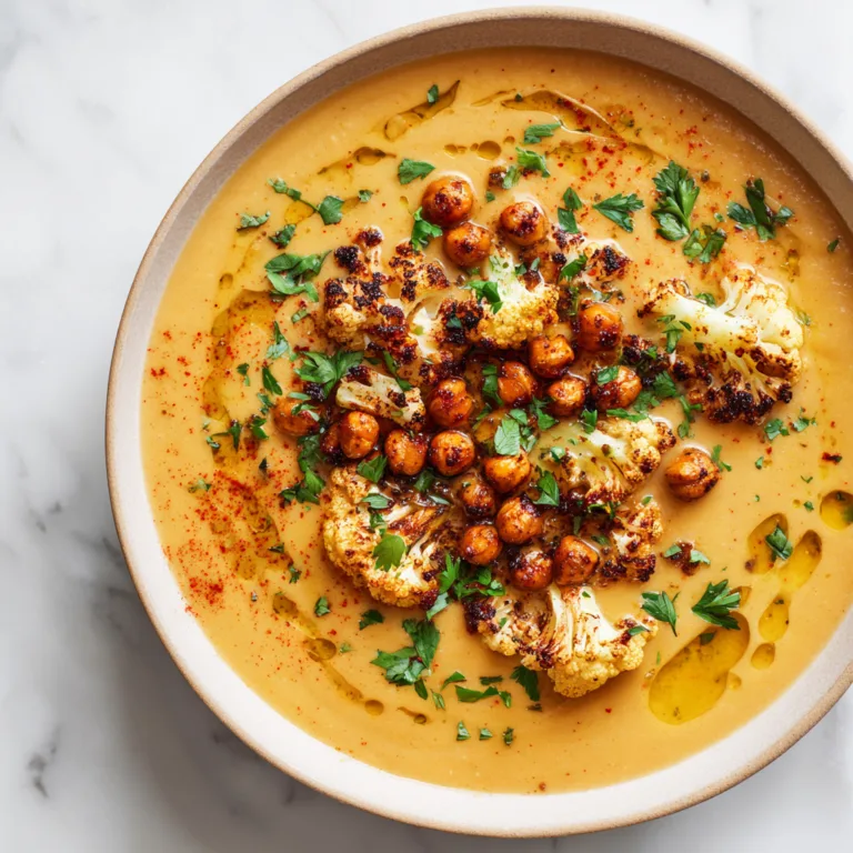 Roasted Cauliflower and Chickpea Soup: Creamy, Cozy, and Deeply Flavorful Comfort in a Bowl